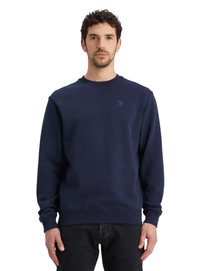 Chandail Scotch & Soda signature molletonné bleu marine