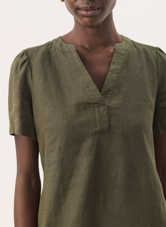 Robe PartTwo Aminase en lin khaki