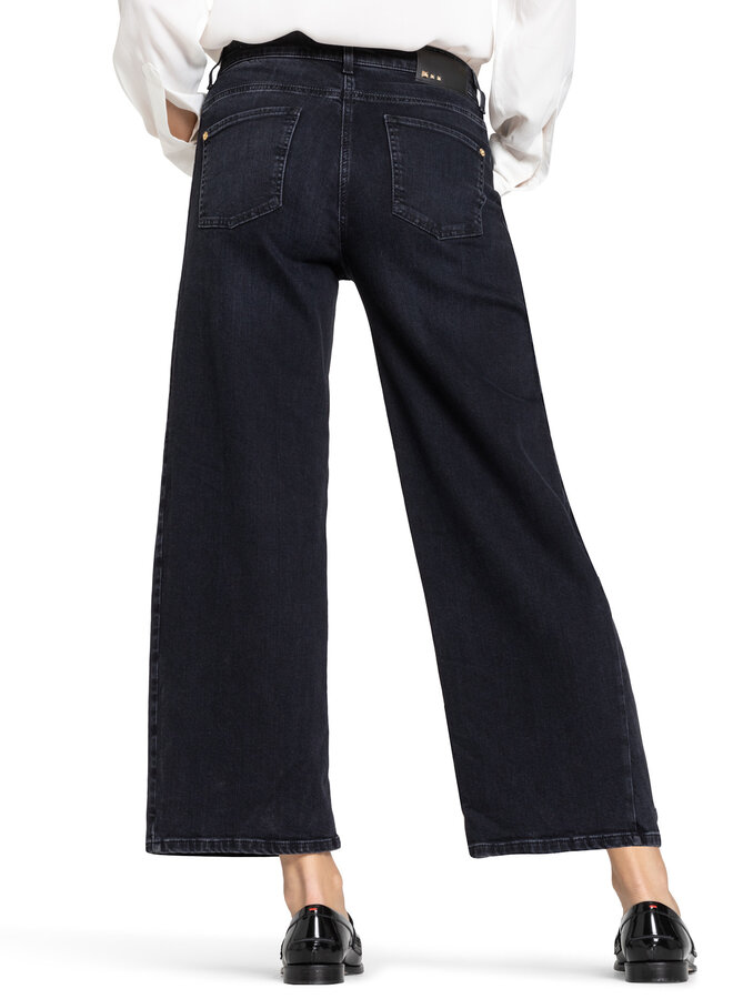 Jeans Cambio Oria à jambes larges noir délavé