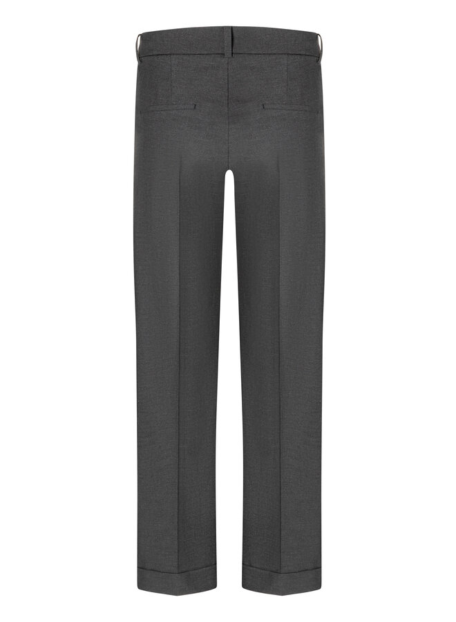 Pantalon Cambio Grace à jambes larges avec coffre gris foncé mélange