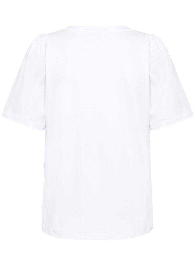 T-shirt Part Two Imalea à épaules froncées blanc