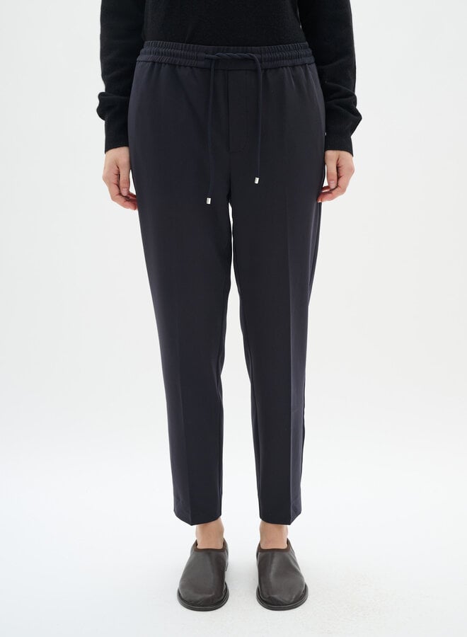 Pantalon InWear Adian à taille élastique bleu marine