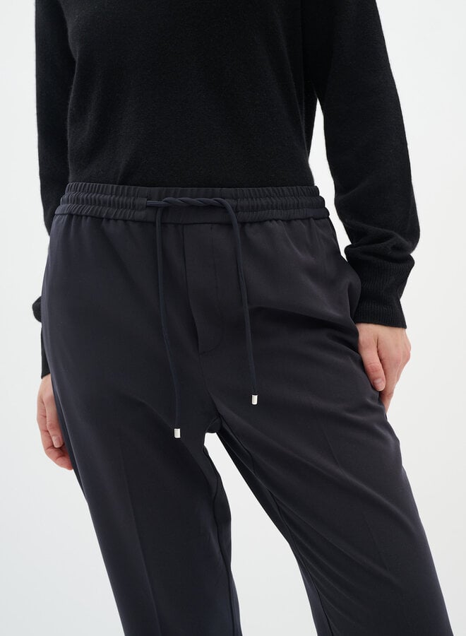 Pantalon InWear Adian à taille élastique bleu marine