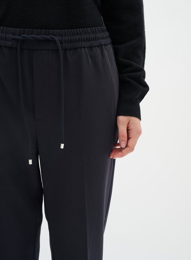 Pantalon InWear Adian à taille élastique bleu marine