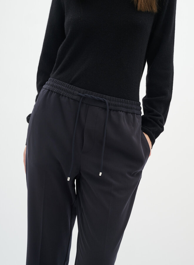 Pantalon InWear Adian à taille élastique bleu marine