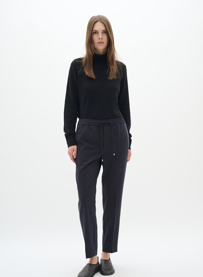 Pantalon InWear Adian à taille élastique bleu marine