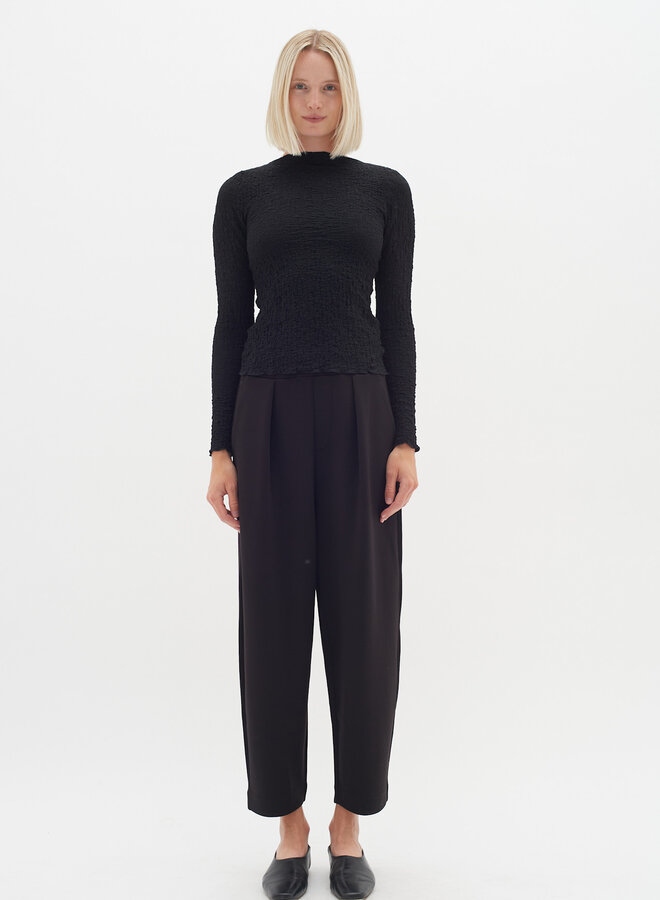 Pantalon InWear Pannie en jersey & plis noir
