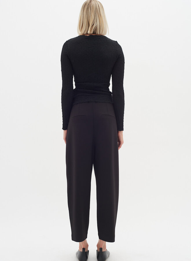 Pantalon InWear Pannie en jersey & plis noir