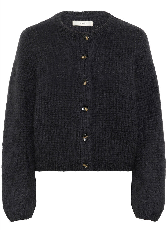 Cardigan InWear Jetra en mohair gris foncé mélange