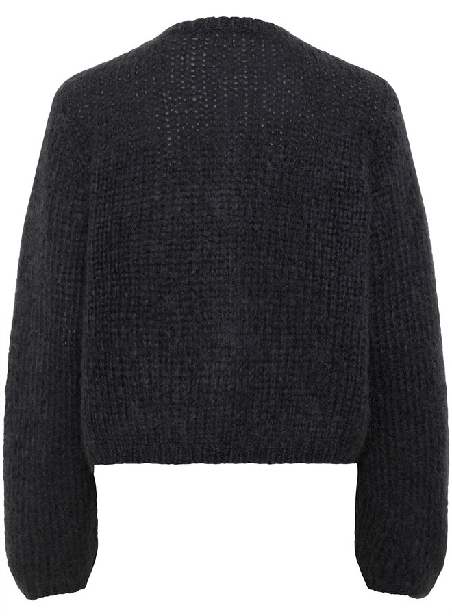 Cardigan InWear Jetra en mohair gris foncé mélange