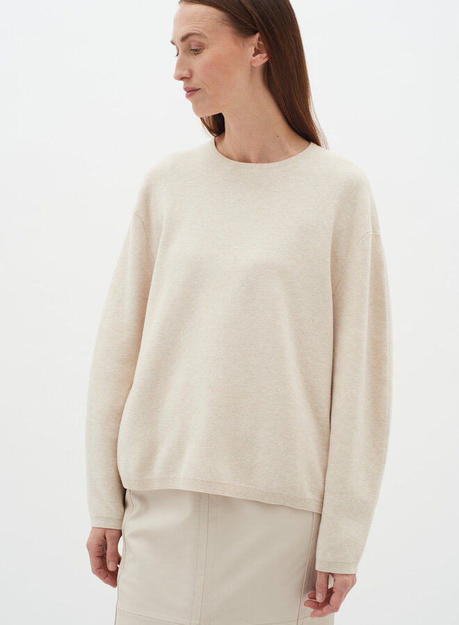 Tricot InWear Kayla à col rond beige brume mélange