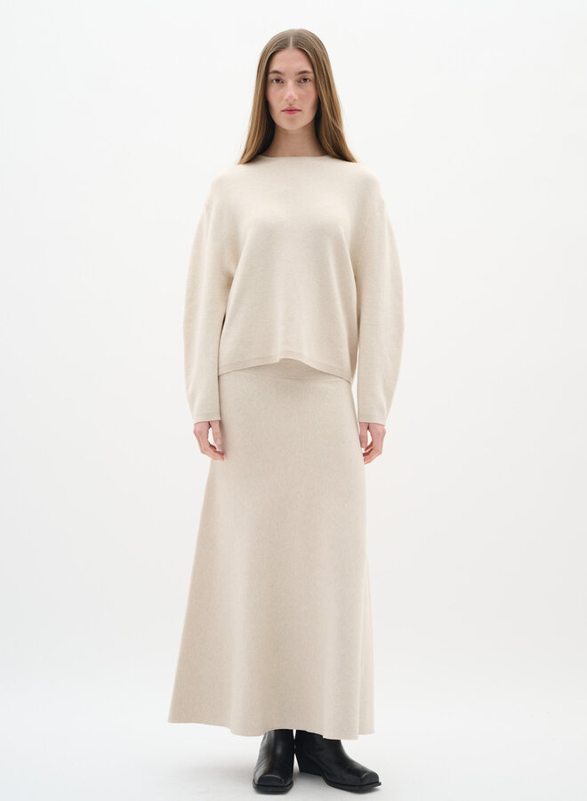 Tricot InWear Kayla à col rond beige brume mélange