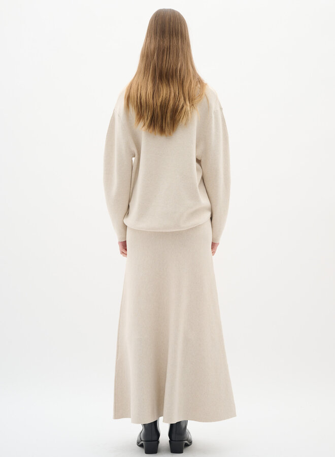 Tricot InWear Kayla à col rond beige brume mélange