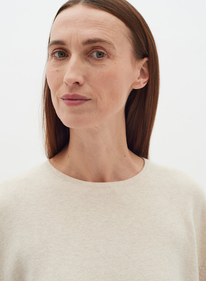 Tricot InWear Kayla à col rond beige brume mélange