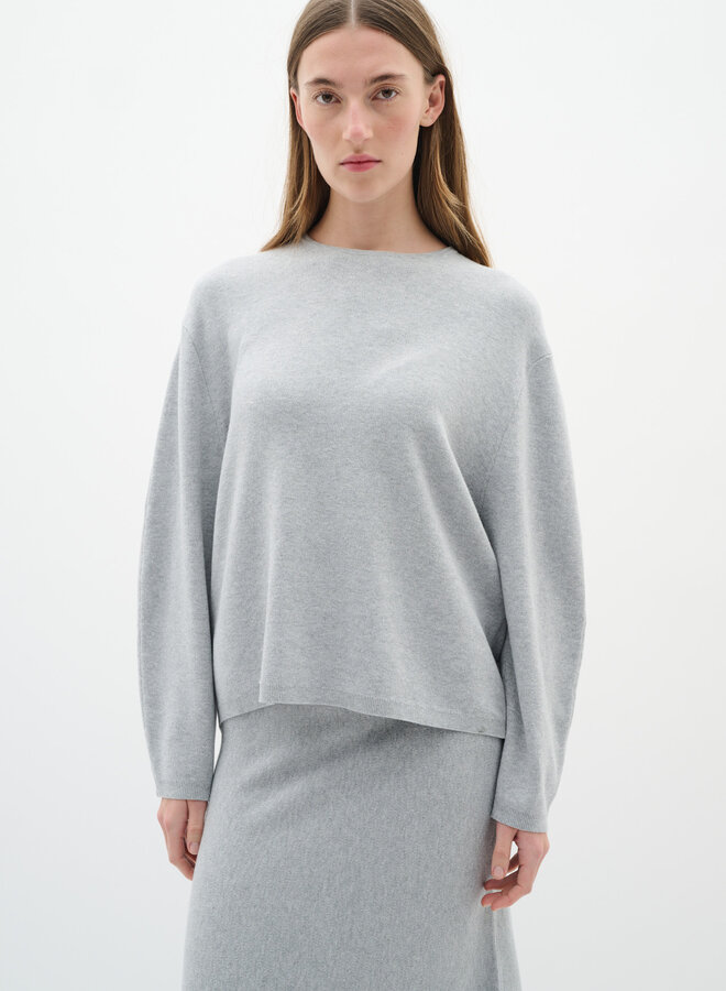 Tricot InWear Kayla à col rond gris granite mélange