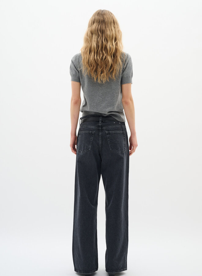 Chandail InWear Kellsie à col rond & manches courtes gris mélange