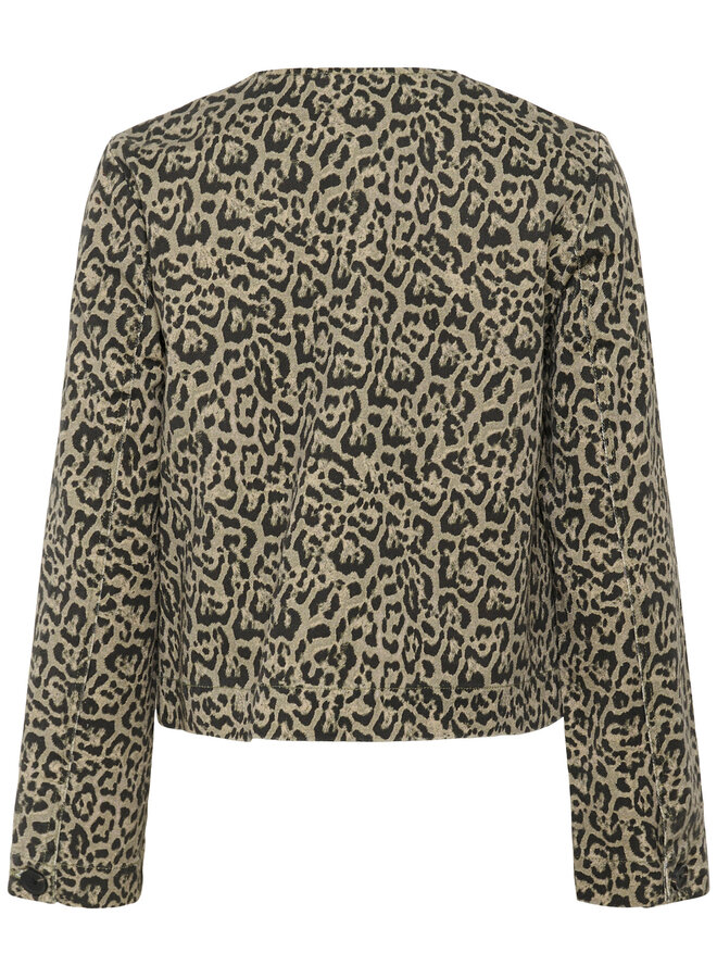 Jacket InWear Neoma imprimé léopard vert lierre & noir