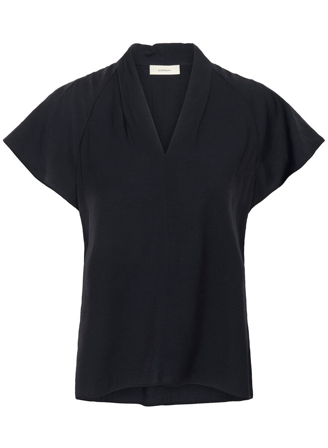 Haut InWear Adelina à col V & manches courtes bleu marine