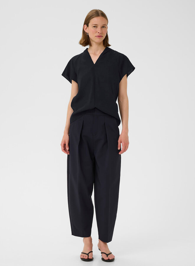 Haut InWear Adelina à col V & manches courtes bleu marine