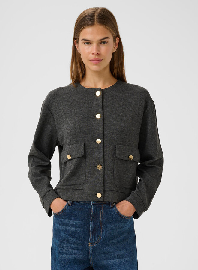 Jacket InWear Gida en jersey avec boutons or gris foncé