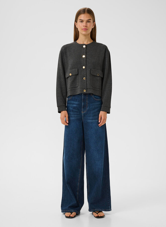 Jacket InWear Gida en jersey avec boutons or gris foncé