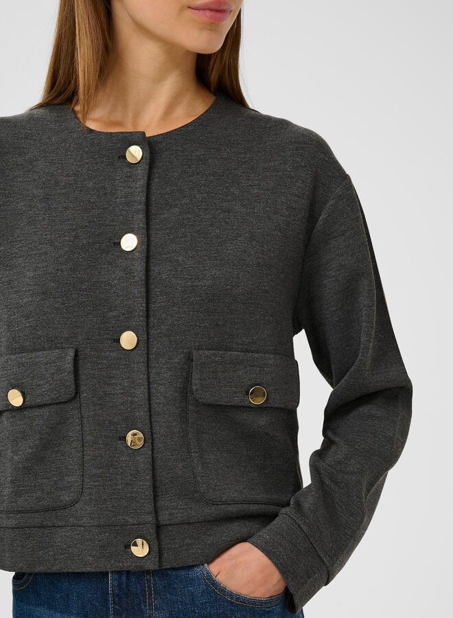 Jacket InWear Gida en jersey avec boutons or gris foncé