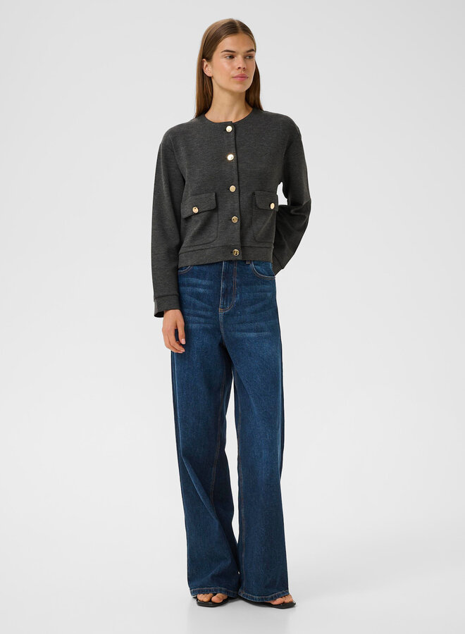 Jacket InWear Gida en jersey avec boutons or gris foncé