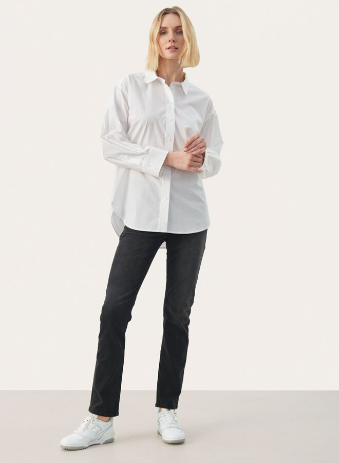Chemise Part Two Savanna surdimensionnée blanche