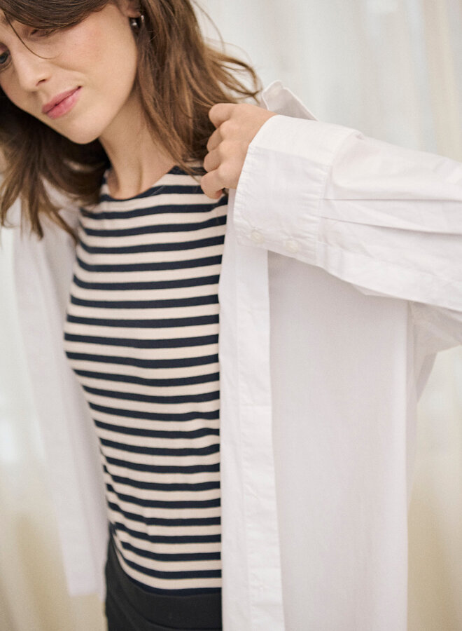 Chemise Part Two Savanna surdimensionnée blanche
