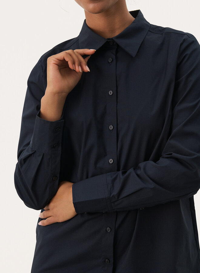 Chemise Part Two Nimini à col classique bleu marine
