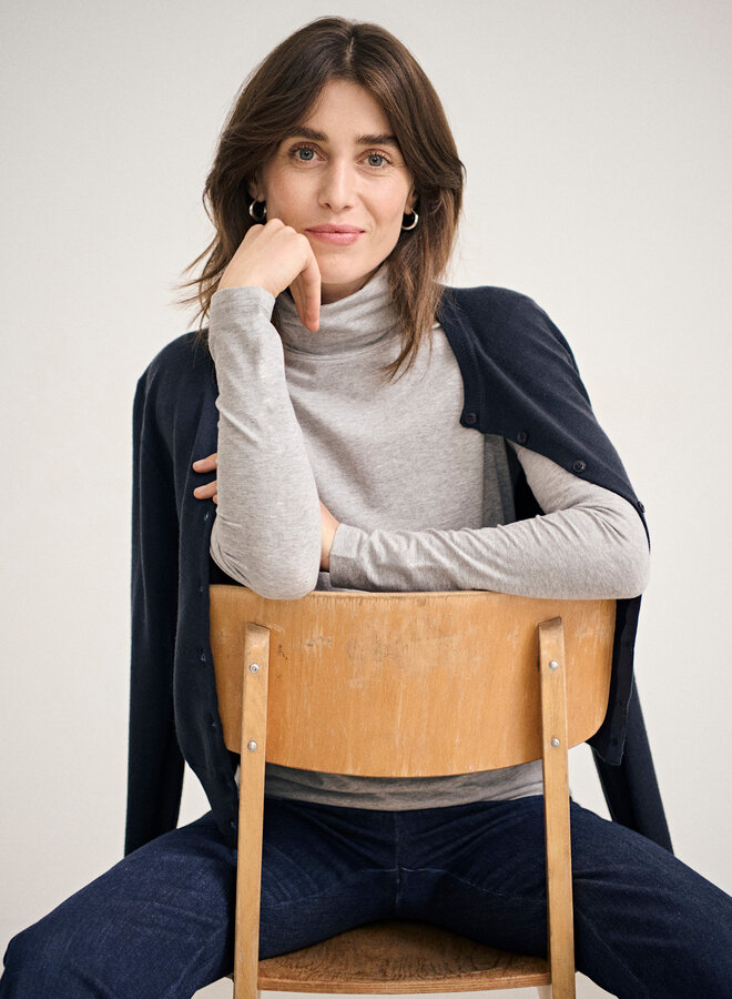 Chandail Part Two Efinas à col roulé gris pâle mélange