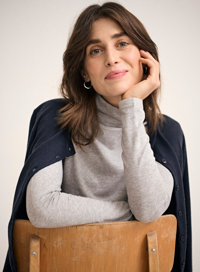 Chandail Part Two Efinas à col roulé gris pâle mélange