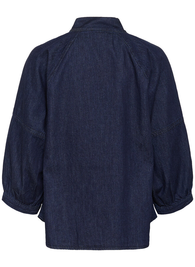 Blouse Part Two Sassi à boucle en denim foncé
