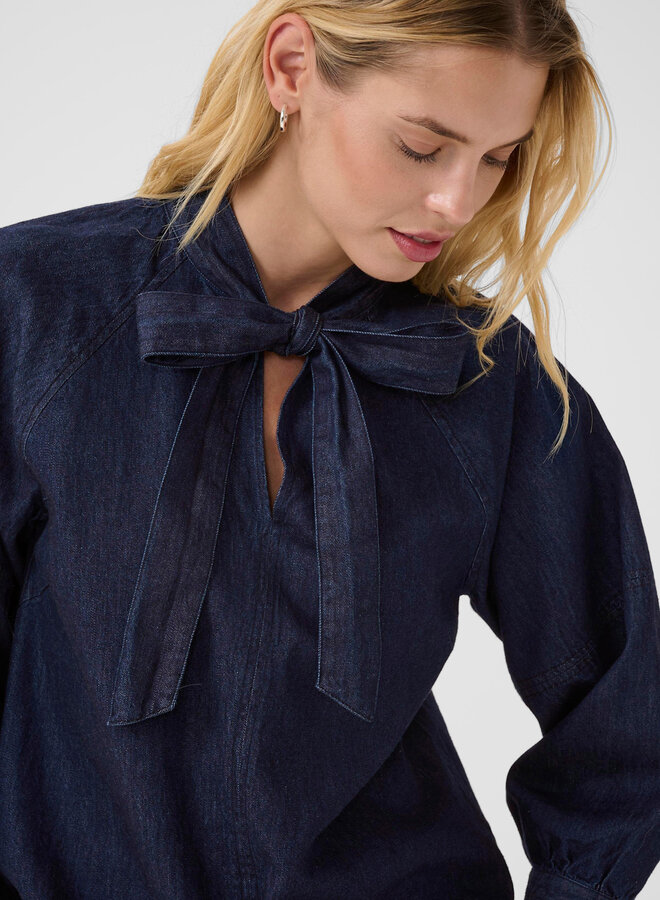 Blouse Part Two Sassi à boucle en denim foncé