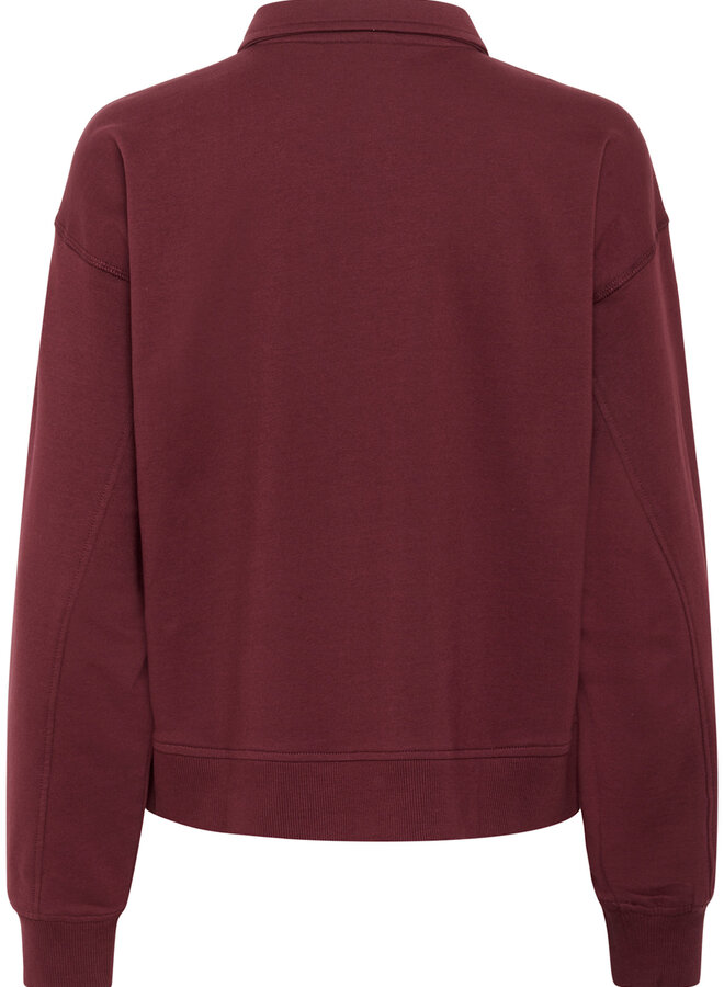 Polo Part Two Satya molletonné rouge porto