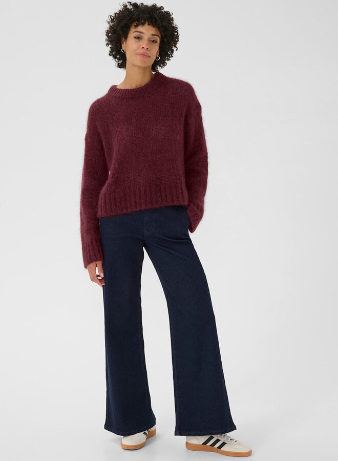 Tricot Part Two Sille en mohair rouge porto