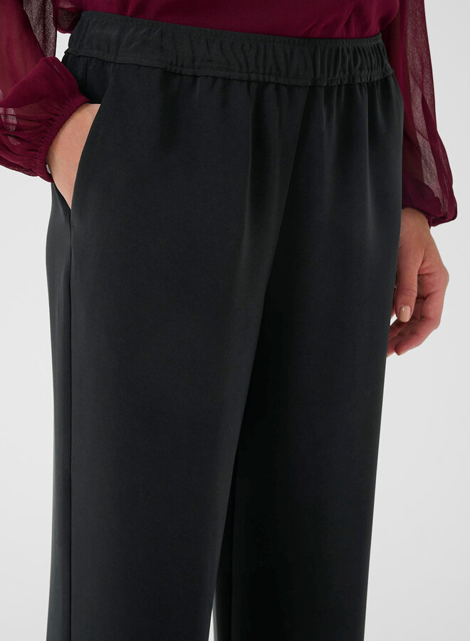 Pantalon Part Two Samra à taille élastique noir