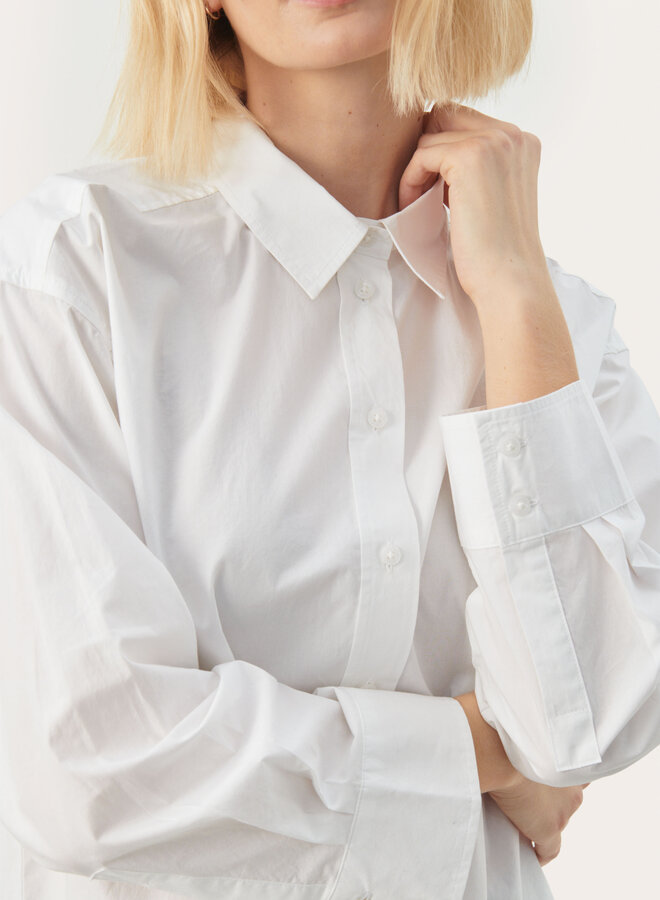 Chemise Part Two Savanna surdimensionnée blanche