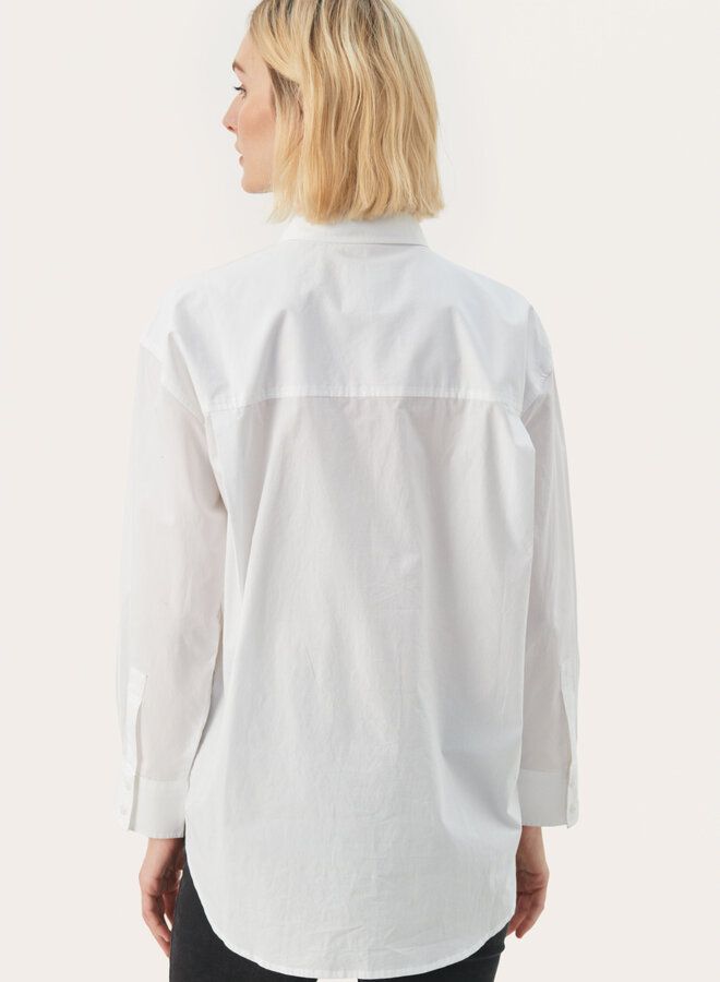 Chemise Part Two Savanna surdimensionnée blanche