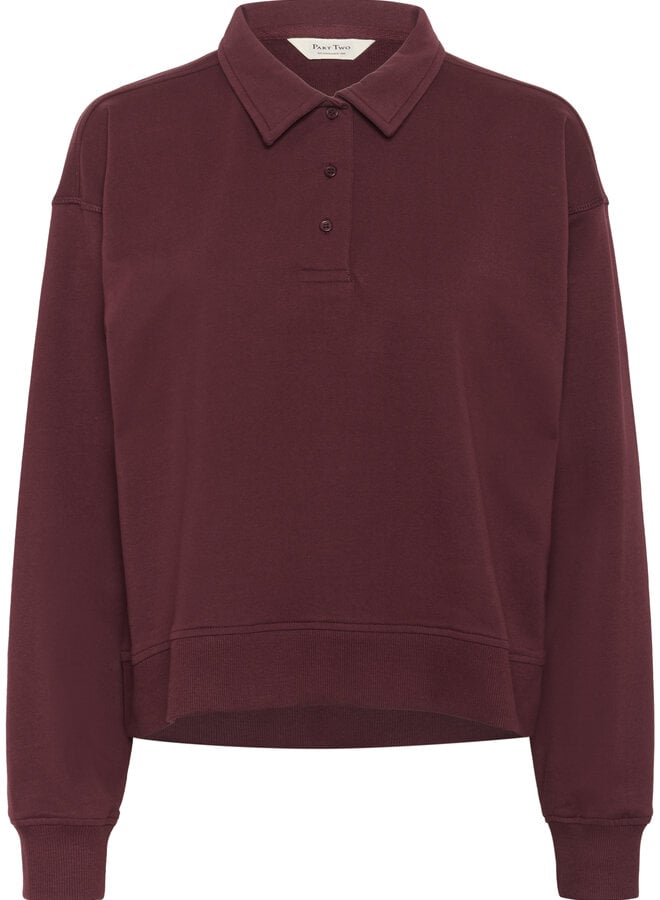 Polo Part Two Satya molletonné rouge porto