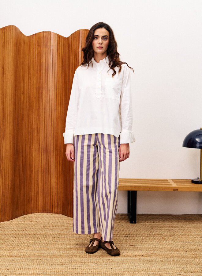 Chemise Frnch Paris Mimosa pop over blanche