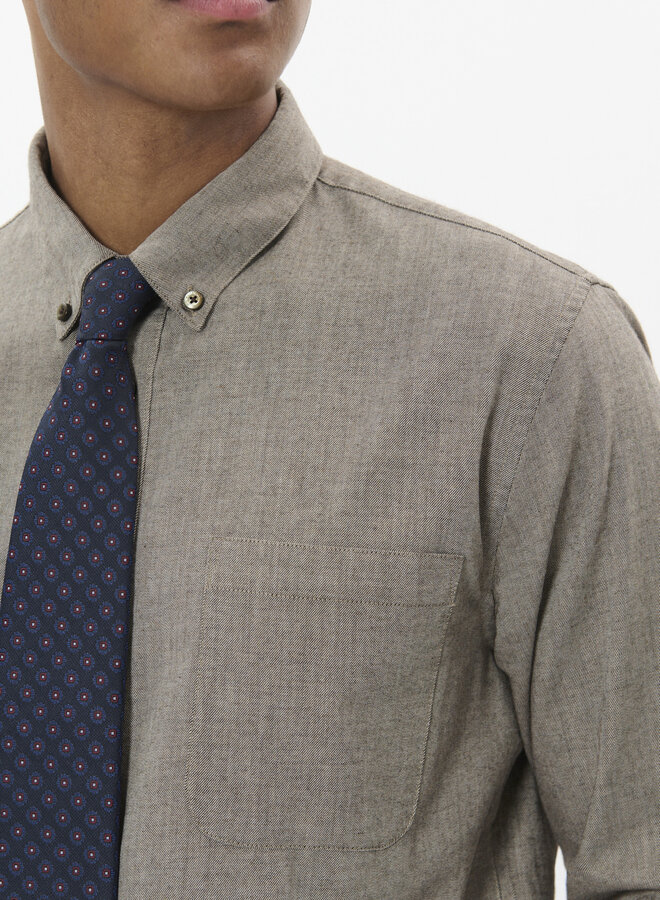 Chemise Matinique Trostol Oxford beige morille