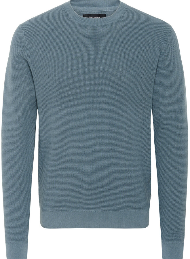 Tricot Matinique Lagoon gaufré bleu gris
