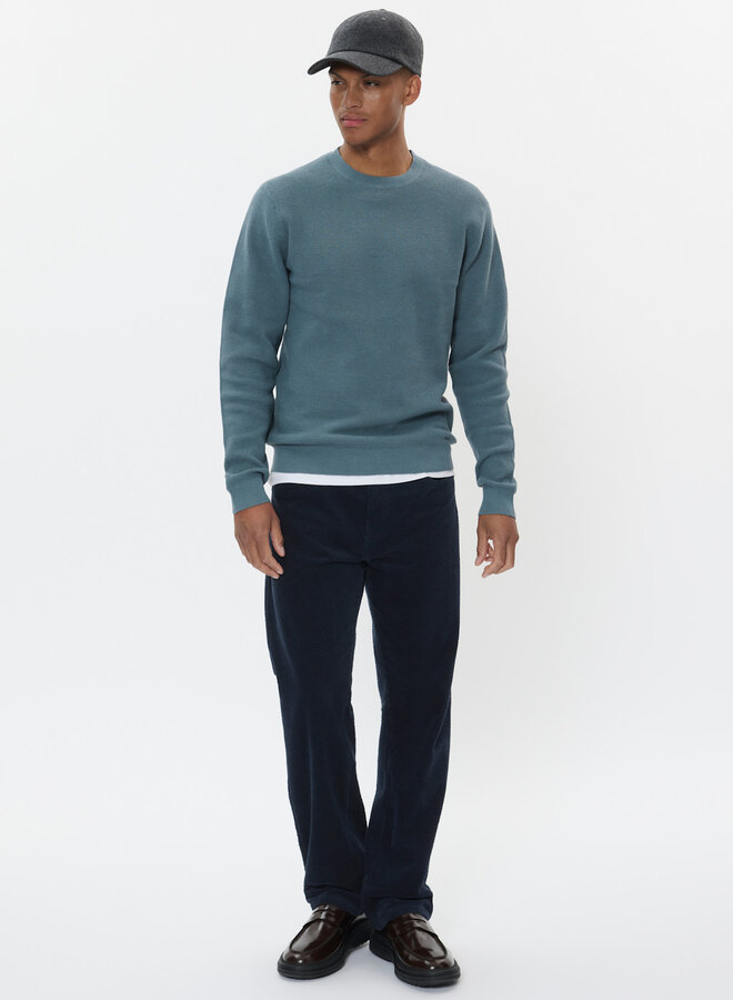 Tricot Matinique Lagoon gaufré bleu gris