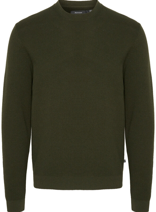 Tricot Matinique Lagoon gaufré vert forêt