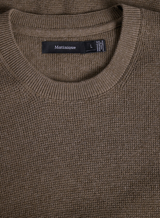 Tricot Matinique Lagoon gaufré beige morille mélange