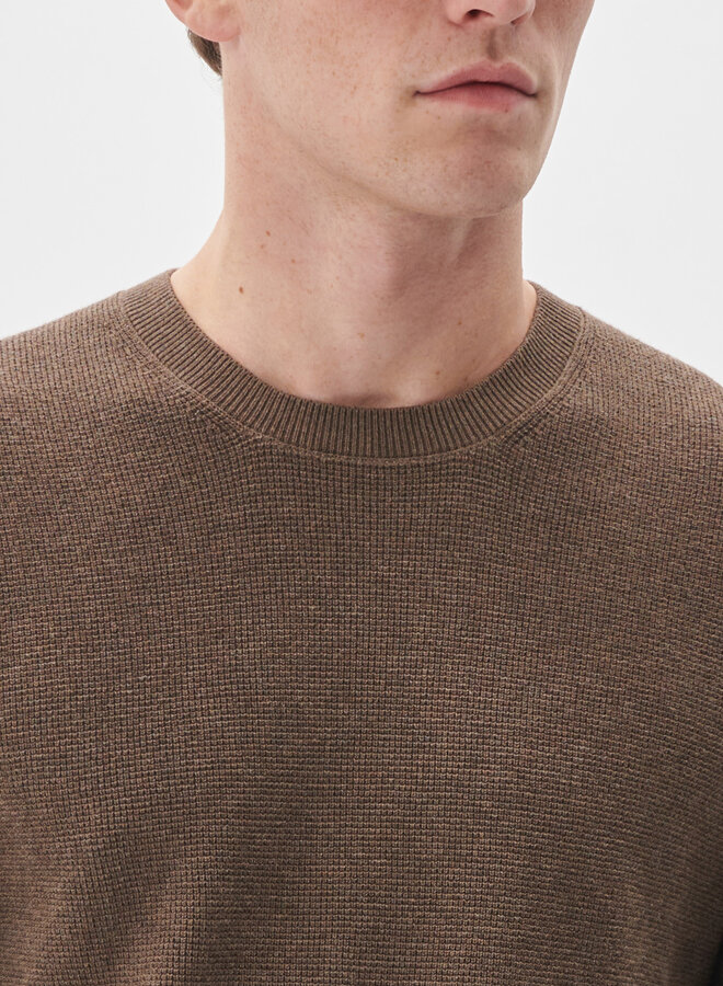 Tricot Matinique Lagoon gaufré beige morille mélange