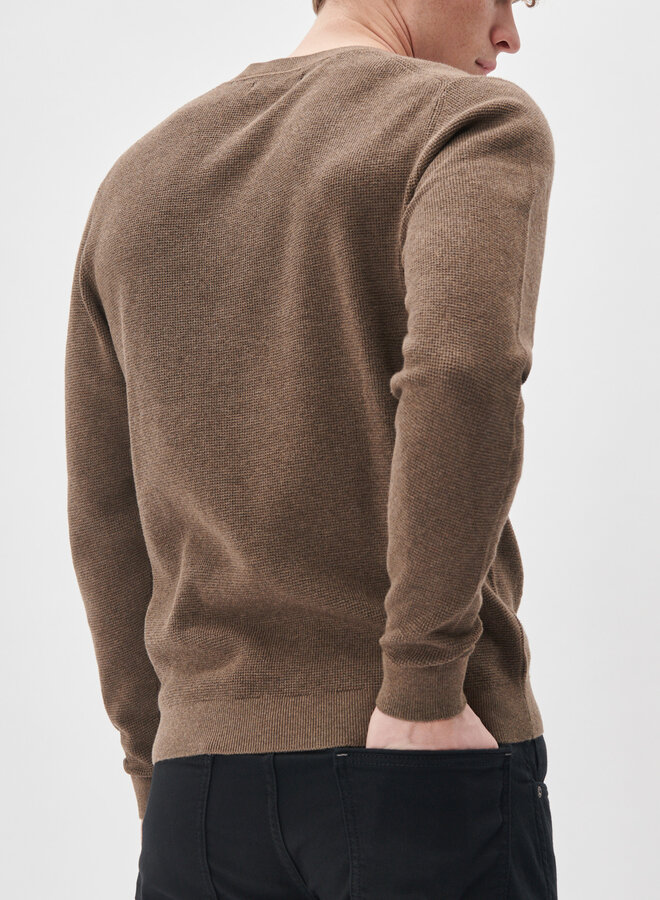 Tricot Matinique Lagoon gaufré beige morille mélange