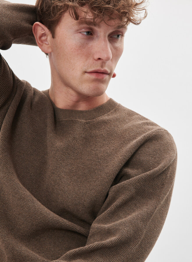Tricot Matinique Lagoon gaufré beige morille mélange