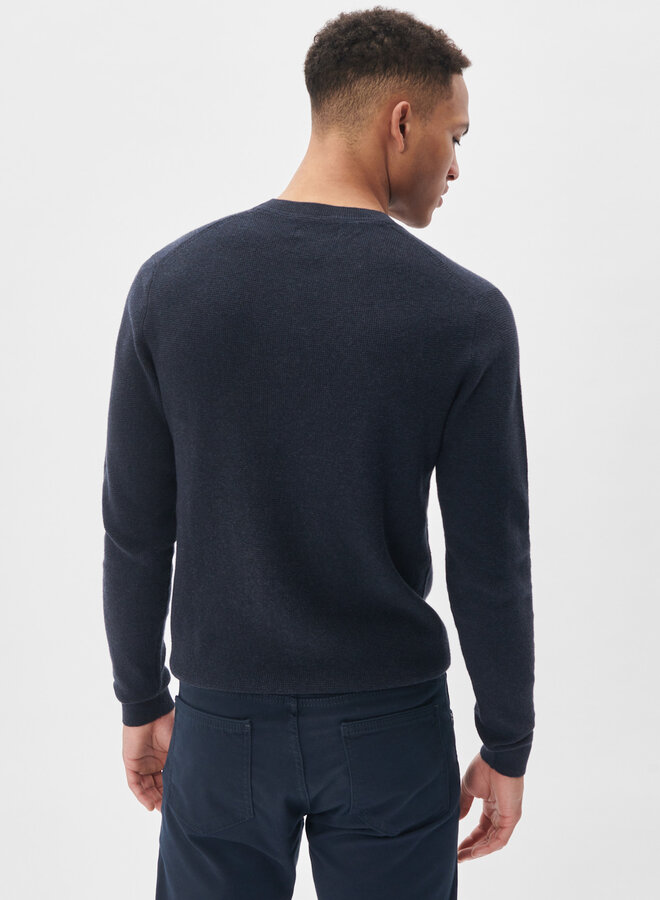 Tricot Matinique Lagoon gaufré bleu marine mélange